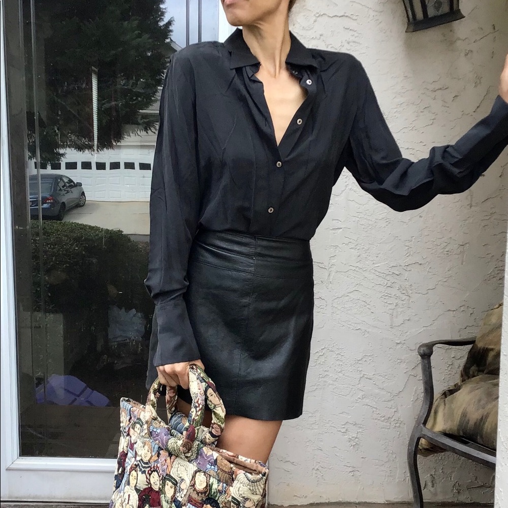 Marella Black Button Down Shirt - image 1